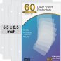 Heavyweight Sheet Protectors 5.5 X 8.5 Inch, Clear Page Protectors for Mini 3 Ri