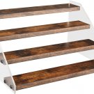 Wood Display Stand, 4 Tier Clear Acrylic Display Shelf Riser Organizer for Vendo