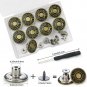 Jeans Buttons Replacement, Instant No Sew Buttons for Pants with Tool,17Mm