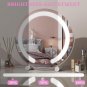 12 Inch Vanity Mirror with Lights, round Light up Makeup Mirror, LED Mirror Make