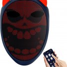 Halloween Mask LED Light up Mask Smart Bluetooth App Control Scary Mask Programm