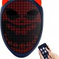 Halloween Mask LED Light up Mask Smart Bluetooth App Control Scary Mask Programm