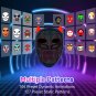 Halloween Mask LED Light up Mask Smart Bluetooth App Control Scary Mask Programm