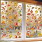Fall Window Clings, Multicolored Maple Leaves Window Clings for Glass, 6 Sheets