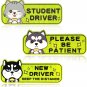 3 Pcs Student Driver Car Magnet, Reflective Student New Driver Sticker, New Driv