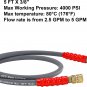 Pressure Washer Jumper Hose, 5 FT Whip Hose for Power Washer, Hose Reel Connecto