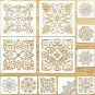 12 Pieces Mandala Stencils 12 X 12 Inches 6 X 6 Inches Reusable Painting Stencil