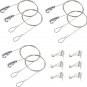 6 Pack Picture Rail Hooks and Wire Hanging System, 6.5 Ft Wire Cables, Adjustabl