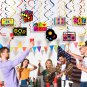 30 Pieces 80'S Party Background Decorations Kit Hanging Swirls Decorations 80'S