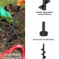 Auger Drill Bit for Planting - 4"X12" Heavy-Duty Garden Auger Spiral Drill Bit -