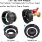 275-330 Gallon IBC Tote Tank Adapter,2" Fine Thread + Lead-Free Brass Garden Hos