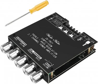 Bluetooth Amplifier Board Hifi Stereo 2.1 TPA3116D2 2X50W+100W 12V-24V Audio Pow