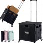 Folding Utility Cart Portable Rolling Crate Handcart Shopping Trolley Collapsibl