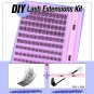DIY Lash Extension Kit, Lash Clusters with Lash Glue Bond and Seal, 108 Pcs Eyel