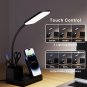 Desk Lamp with USB Charging Port & Wireless Charger, Small Desk Lamps for Home O