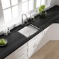 24 Inches Drop-In Undermount Kitchen Sink,  Ceramic Top-Mount Kitchen Sink Recta
