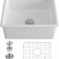 24 Inches Drop-In Undermount Kitchen Sink,  Ceramic Top-Mount Kitchen Sink Recta
