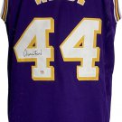 Jerry West Signed Purple Basketball Jersey PSA ITP