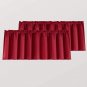 Mrs.Naturall Red Kitchen Valances 2 Pack Rod Pocket Blackout Insulated Thermal R