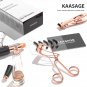 Rose Gold Eyelash Curler - Ergonomic Design, Exquisite Rose Gold, 5 Replaceable