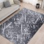 Washable Abstract Area Rug - Contemporary Style for Living Room, Bedroom, Kitche