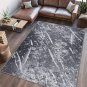 Washable Abstract Area Rug - Contemporary Style for Living Room, Bedroom, Kitche