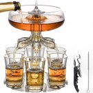 New Upgraded Second Generation Dispenser with 6 Cups and Vertical Stand Clear Di