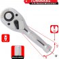 Stubby Ratchet Set, 1/4", 3/8", 1/2" Drive Ratchet Handle Wrench 72-Tooth Quick-
