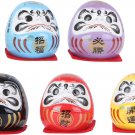 5Pcs Porcelain Mini Daruma Japanese Ochoko Daruma Ceramics Daruma Fortune Dolls