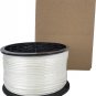 1/8 Inch White Dacron Polyester Rope - 500 Foot Spool | Solid Braid - Industrial