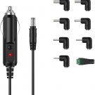 DC 12V 2A Car Charger Universal Power Cord 5.5X2.1Mm to Cigarette Lighter with 8