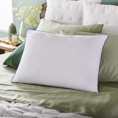 2-In-1 Memory Foam Pillow and Alternative down Fiber Fill, Standard Size, Side,