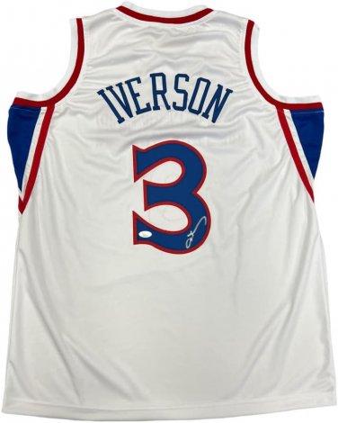 Allen Iverson Philadelphia 76Ers Autograph Signed Jersey the ANSWER White JSA Wi