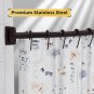 Curved Shower Curtain Rod, 42-74 Inches Adjustable Curved Shower Rod, Rustproof