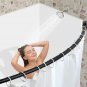 Curved Shower Curtain Rod, 42-74 Inches Adjustable Curved Shower Rod, Rustproof