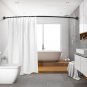 Curved Shower Curtain Rod, 42-74 Inches Adjustable Curved Shower Rod, Rustproof