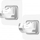 2PCS No Drill Curtain Rod Brackets No Drilling Curtain Rod Holders Self Adhesive