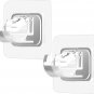 2PCS No Drill Curtain Rod Brackets No Drilling Curtain Rod Holders Self Adhesive