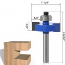 Rabbet Router Bit with 6 Bearings Set - 1/4" Shank 6Mm Shank Woodworking Cutter