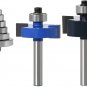 Rabbet Router Bit with 6 Bearings Set - 1/4" Shank 6Mm Shank Woodworking Cutter