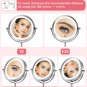 1X/10X Magnifying Lighted Makeup Mirror Double Sided round Standing 360 Degree S