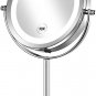 1X/10X Magnifying Lighted Makeup Mirror Double Sided round Standing 360 Degree S