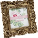 4X4 Gold Ornate Textured Hand-Crafted Resin Picture Frame with Easel & Hook for