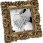 4X4 Gold Ornate Textured Hand-Crafted Resin Picture Frame with Easel & Hook for