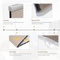Cellular Shades Cordless Blackout Door Window Blinds, Honeycomb Black Out Room D