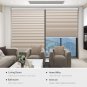 Cellular Shades Cordless Blackout Door Window Blinds, Honeycomb Black Out Room D