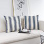 Stripe Throw Pillow Covers Farmhouse Pillowcases Pack of 2 24 X 24 Inch Blue