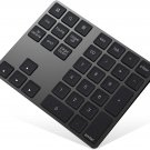 Bluetooth Number Pad Aluminum Rechargeable Wireless Numeric Keypad Slim 34-Keys