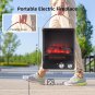 Electric Fireplace for Indoor Use,15" Portable Fireplace Heater Mini Electric He
