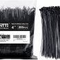 Zip Ties 4 Inch, Small Zip Ties with 18 Lb Tensile Strength, Black, 200 Pack, by